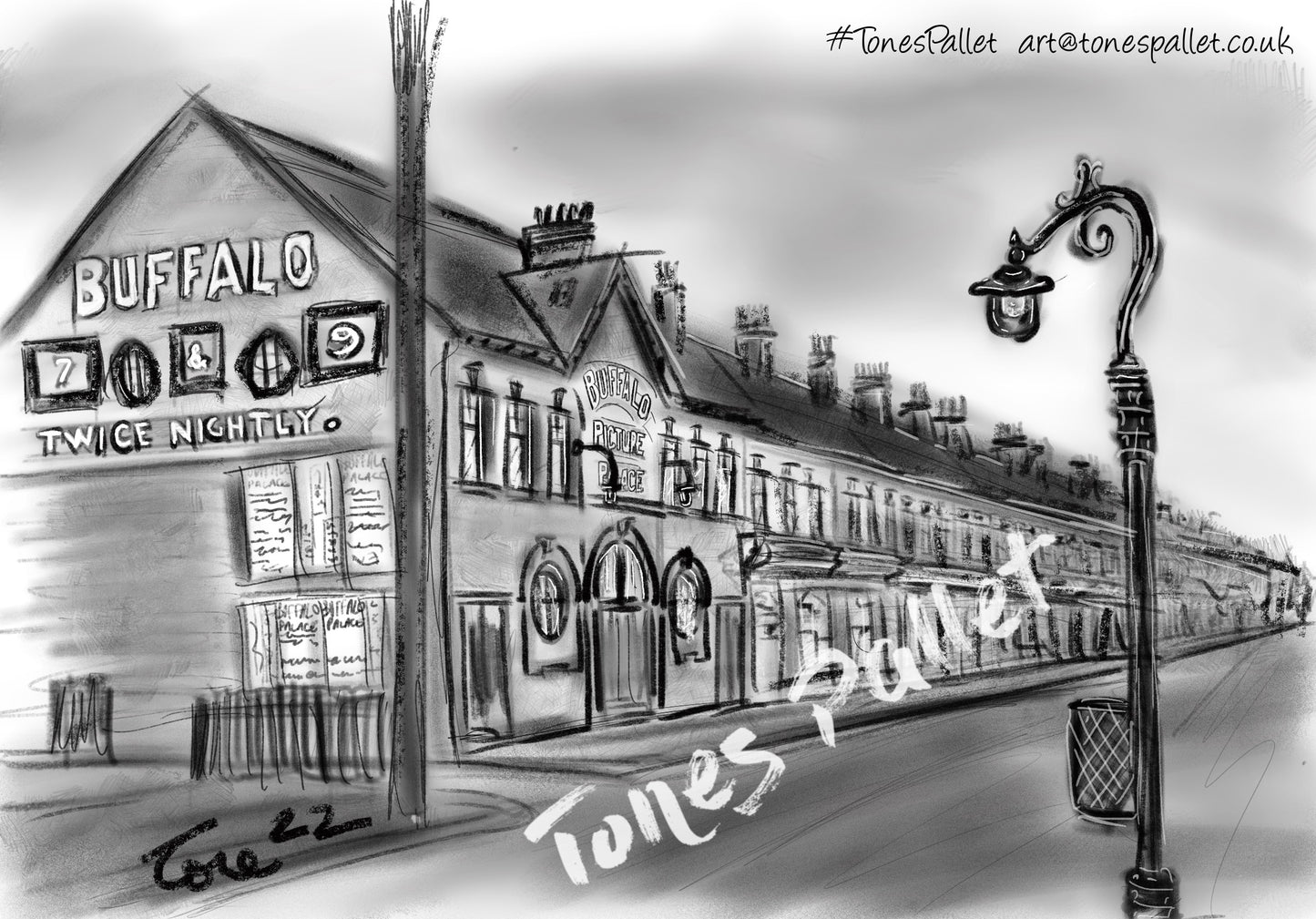 The Buffalo Cinema - Ashington - A4 Mounted Print